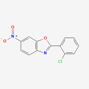 molecular formula C13H7ClN2O3 B2934543 2-(2-Chlorophenyl)-6-nitro-1,3-benzoxazole CAS No. 116549-26-9