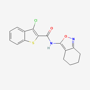 molecular formula C16H13ClN2O2S B2934548 3-氯-N-(4,5,6,7-四氢苯并[c]异恶唑-3-基)苯并[b]噻吩-2-甲酰胺 CAS No. 946322-62-9