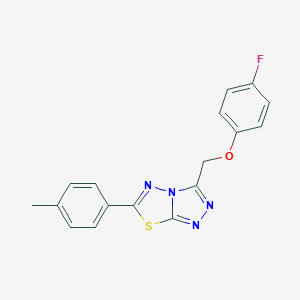 3-[(4-Fluorophenoxy)methyl]-6-(4-methylphenyl)[1,2,4]triazolo[3,4-b][1,3,4]thiadiazole