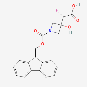 2-[1-(9H-Fluoren-9-ylmethoxycarbonyl)-3-hydroxyazetidin-3-yl]-2-fluoroacetic acid