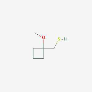 molecular formula C6H12OS B2934561 (1-甲氧基环丁基)甲硫醇 CAS No. 2490402-53-2