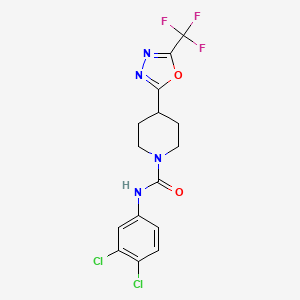 N-(3,4-dichlorophenyl)-4-(5-(trifluoromethyl)-1,3,4-oxadiazol-2-yl)piperidine-1-carboxamide