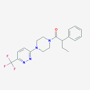 molecular formula C19H21F3N4O B2934570 2-Phenyl-1-[4-[6-(trifluoromethyl)pyridazin-3-yl]piperazin-1-yl]butan-1-one CAS No. 2380100-32-1