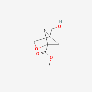 molecular formula C8H12O4 B2934579 Methyl 4-(hydroxymethyl)-2-oxabicyclo[2.1.1]hexane-1-carboxylate CAS No. 2219375-40-1