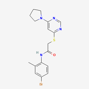 N-(4-bromo-2-methylphenyl)-2-((6-(pyrrolidin-1-yl)pyrimidin-4-yl)thio)acetamide