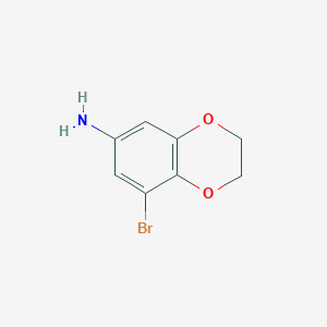 molecular formula C8H8BrNO2 B2934591 5-溴-2,3-二氢-1,4-苯并二氧杂环-7-胺 CAS No. 314033-35-7