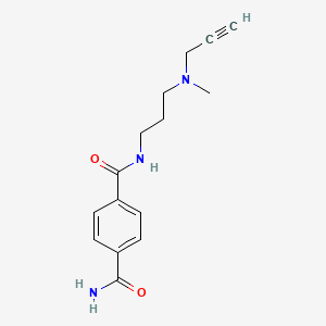 molecular formula C15H19N3O2 B2934593 N1-{3-[methyl(prop-2-yn-1-yl)amino]propyl}benzene-1,4-dicarboxamide CAS No. 2094824-93-6