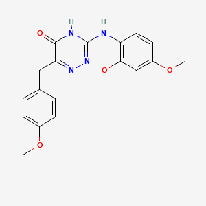 molecular formula C20H22N4O4 B2934609 3-((2,4-二甲氧苯基)氨基)-6-(4-乙氧基苄基)-1,2,4-三嗪-5(4H)-酮 CAS No. 905765-00-6