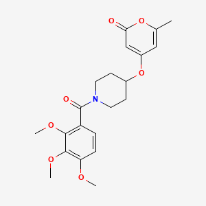 6-methyl-4-((1-(2,3,4-trimethoxybenzoyl)piperidin-4-yl)oxy)-2H-pyran-2-one