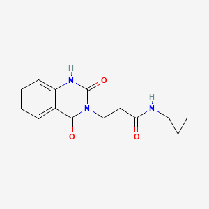 molecular formula C14H15N3O3 B2934614 N-cyclopropyl-3-(2,4-dioxo-1,2-dihydroquinazolin-3(4H)-yl)propanamide CAS No. 688773-86-6