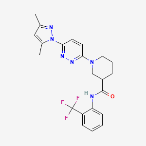 1-(6-(3,5-dimethyl-1H-pyrazol-1-yl)pyridazin-3-yl)-N-(2-(trifluoromethyl)phenyl)piperidine-3-carboxamide