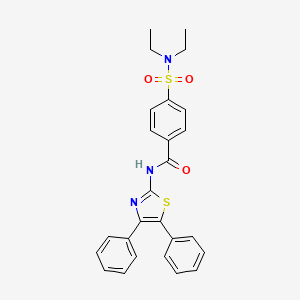 4-(diethylsulfamoyl)-N-[(2Z)-4,5-diphenyl-2,3-dihydro-1,3-thiazol-2-ylidene]benzamide