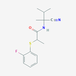N-(1-cyano-1,2-dimethylpropyl)-2-[(2-fluorophenyl)sulfanyl]propanamide
