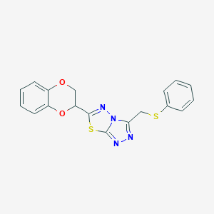 6-(2,3-Dihydro-1,4-benzodioxin-2-yl)-3-[(phenylsulfanyl)methyl][1,2,4]triazolo[3,4-b][1,3,4]thiadiazole