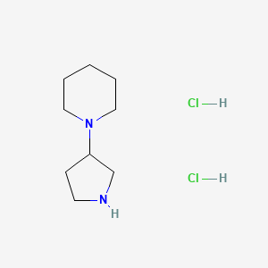 molecular formula C9H20Cl2N2 B2934669 1-(3-Pyrrolidinyl)piperidine dihydrochloride CAS No. 1219979-84-6; 184970-32-9