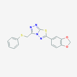 6-(1,3-Benzodioxol-5-yl)-3-[(phenylsulfanyl)methyl][1,2,4]triazolo[3,4-b][1,3,4]thiadiazole