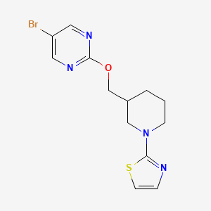2-[3-[(5-Bromopyrimidin-2-yl)oxymethyl]piperidin-1-yl]-1,3-thiazole
