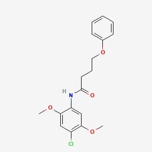 molecular formula C18H20ClNO4 B2934702 N-(4-氯-2,5-二甲氧苯基)-4-苯氧基丁酰胺 CAS No. 303032-98-6