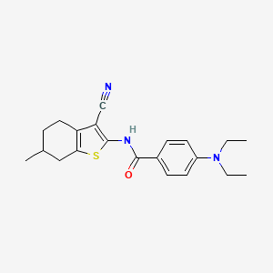 N-(3-cyano-6-methyl-4,5,6,7-tetrahydro-1-benzothiophen-2-yl)-4-(diethylamino)benzamide