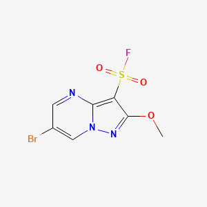 molecular formula C7H5BrFN3O3S B2934715 6-Bromo-2-methoxypyrazolo[1,5-a]pyrimidine-3-sulfonyl fluoride CAS No. 2137667-88-8