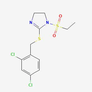 2-[(2,4-Dichlorophenyl)methylsulfanyl]-1-ethylsulfonyl-4,5-dihydroimidazole
