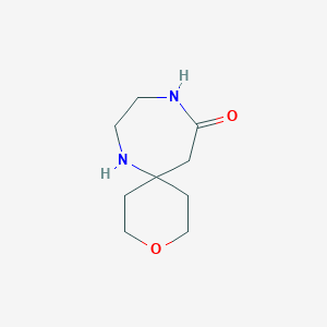 molecular formula C9H16N2O2 B2934723 3-Oxa-7,10-diazaspiro[5.6]dodecan-11-one CAS No. 2060057-54-5