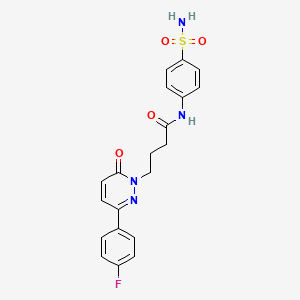 molecular formula C20H19FN4O4S B2934725 4-(3-(4-fluorophenyl)-6-oxopyridazin-1(6H)-yl)-N-(4-sulfamoylphenyl)butanamide CAS No. 946215-95-8