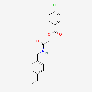 2-[(4-Ethylbenzyl)amino]-2-oxoethyl 4-chlorobenzoate