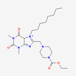molecular formula C23H38N6O4 B2934731 ethyl 4-[(1,3-dimethyl-7-octyl-2,6-dioxo-2,3,6,7-tetrahydro-1H-purin-8-yl)methyl]piperazine-1-carboxylate CAS No. 893944-52-0