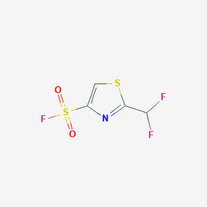 molecular formula C4H2F3NO2S2 B2934733 2-(Difluoromethyl)-1,3-thiazole-4-sulfonyl fluoride CAS No. 2253638-65-0