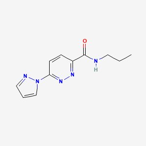 molecular formula C11H13N5O B2934736 N-propyl-6-(1H-pyrazol-1-yl)pyridazine-3-carboxamide CAS No. 1351660-36-0