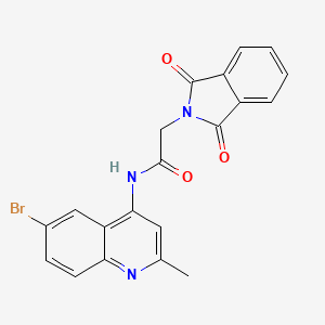 molecular formula C20H14BrN3O3 B2934738 N-(6-bromo-2-methylquinolin-4-yl)-2-(1,3-dioxoisoindolin-2-yl)acetamide CAS No. 940983-90-4