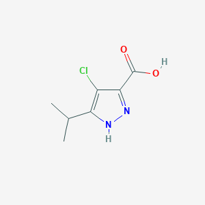 molecular formula C7H9ClN2O2 B2934740 4-chloro-3-isopropyl-1H-pyrazole-5-carboxylic acid CAS No. 1291271-55-0