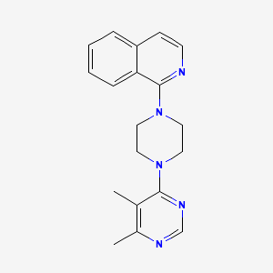 molecular formula C19H21N5 B2934743 1-[4-(5,6-Dimethylpyrimidin-4-yl)piperazin-1-yl]isoquinoline CAS No. 2306785-01-1
