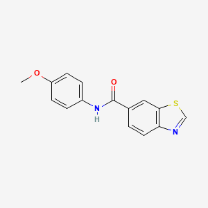 molecular formula C15H12N2O2S B2934763 N-(4-methoxyphenyl)benzo[d]thiazole-6-carboxamide CAS No. 681169-01-7