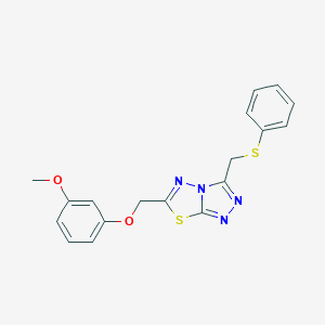 6-[(3-Methoxyphenoxy)methyl]-3-[(phenylsulfanyl)methyl][1,2,4]triazolo[3,4-b][1,3,4]thiadiazole