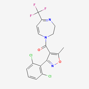 molecular formula C17H12Cl2F3N3O2 B2934770 [3-(2,6-dichlorophenyl)-5-methyl-4-isoxazolyl][5-(trifluoromethyl)-2,3-dihydro-1H-1,4-diazepin-1-yl]methanone CAS No. 439120-73-7