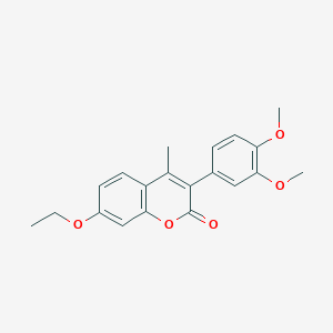 molecular formula C20H20O5 B2934785 3-(3,4-Dimethoxyphenyl)-7-ethoxy-4-methylchromen-2-one CAS No. 869079-79-8