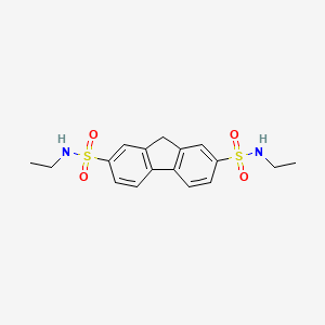 molecular formula C17H20N2O4S2 B2934787 N2,N7-diethyl-9H-fluorene-2,7-disulfonamide CAS No. 254980-56-8