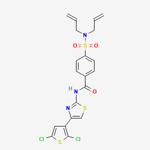 molecular formula C20H17Cl2N3O3S3 B2934788 4-(N,N-diallylsulfamoyl)-N-(4-(2,5-dichlorothiophen-3-yl)thiazol-2-yl)benzamide CAS No. 394227-92-0