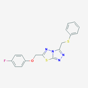 6-[(4-Fluorophenoxy)methyl]-3-[(phenylsulfanyl)methyl][1,2,4]triazolo[3,4-b][1,3,4]thiadiazole