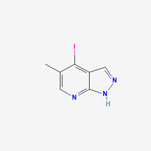 molecular formula C7H6IN3 B2934790 4-iodo-5-methyl-1H-pyrazolo[3,4-b]pyridine CAS No. 1160502-46-4