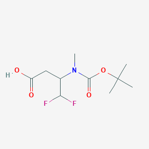 molecular formula C10H17F2NO4 B2934798 4,4-Difluoro-3-[methyl-[(2-methylpropan-2-yl)oxycarbonyl]amino]butanoic acid CAS No. 1781342-40-2