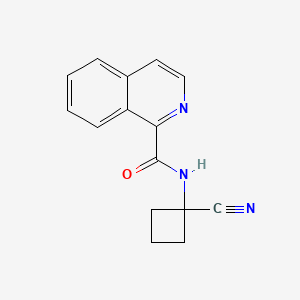 molecular formula C15H13N3O B2934804 N-(1-cyanocyclobutyl)isoquinoline-1-carboxamide CAS No. 1311905-75-5