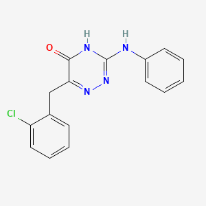 molecular formula C16H13ClN4O B2934809 6-(2-chlorobenzyl)-3-(phenylamino)-1,2,4-triazin-5(4H)-one CAS No. 535982-53-7