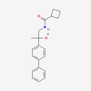 molecular formula C20H23NO2 B2934810 N-(2-([1,1'-联苯]-4-基)-2-羟基丙基)环丁烷甲酰胺 CAS No. 1396716-05-4