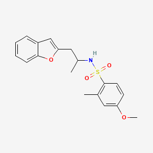 N-(1-(benzofuran-2-yl)propan-2-yl)-4-methoxy-2-methylbenzenesulfonamide