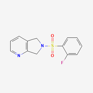 6-((2-fluorophenyl)sulfonyl)-6,7-dihydro-5H-pyrrolo[3,4-b]pyridine