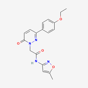 molecular formula C18H18N4O4 B2934839 2-(3-(4-ethoxyphenyl)-6-oxopyridazin-1(6H)-yl)-N-(5-methylisoxazol-3-yl)acetamide CAS No. 899946-65-7