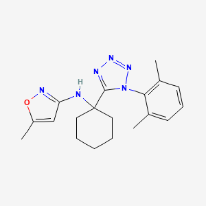 molecular formula C19H24N6O B2934858 N-{1-[1-(2,6-dimethylphenyl)-1H-1,2,3,4-tetraazol-5-yl]cyclohexyl}-5-methyl-3-isoxazolamine CAS No. 296898-35-6